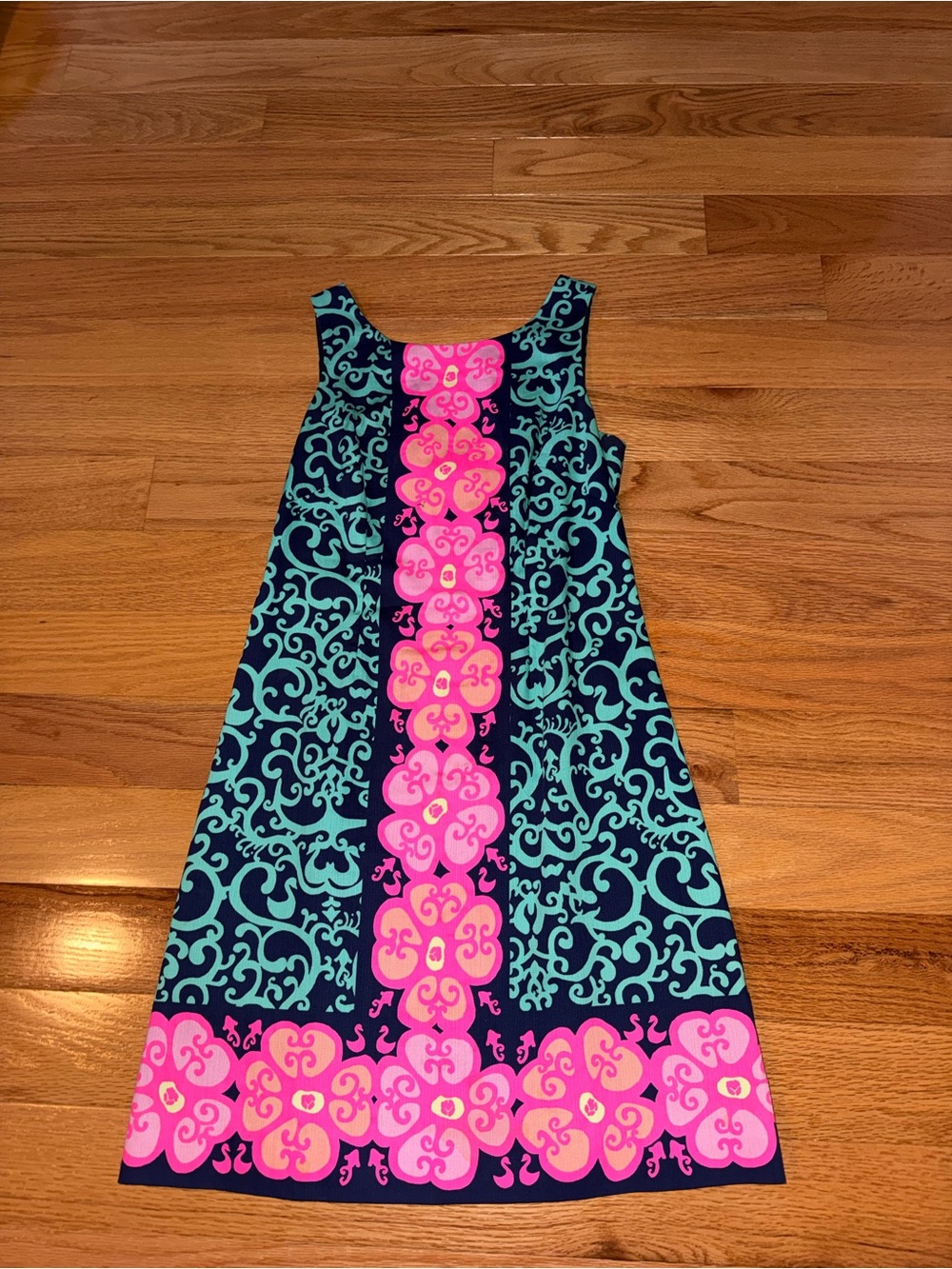 Lilly Pulitzer Delia Shift Navy, Pink & Aqua Printed Tank Dress